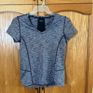 Hyba Gray Short Sleeve V-Neck Tee